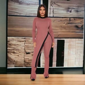 SWEATER PANT SET- MAUVE/COMBO SIZE SMALL